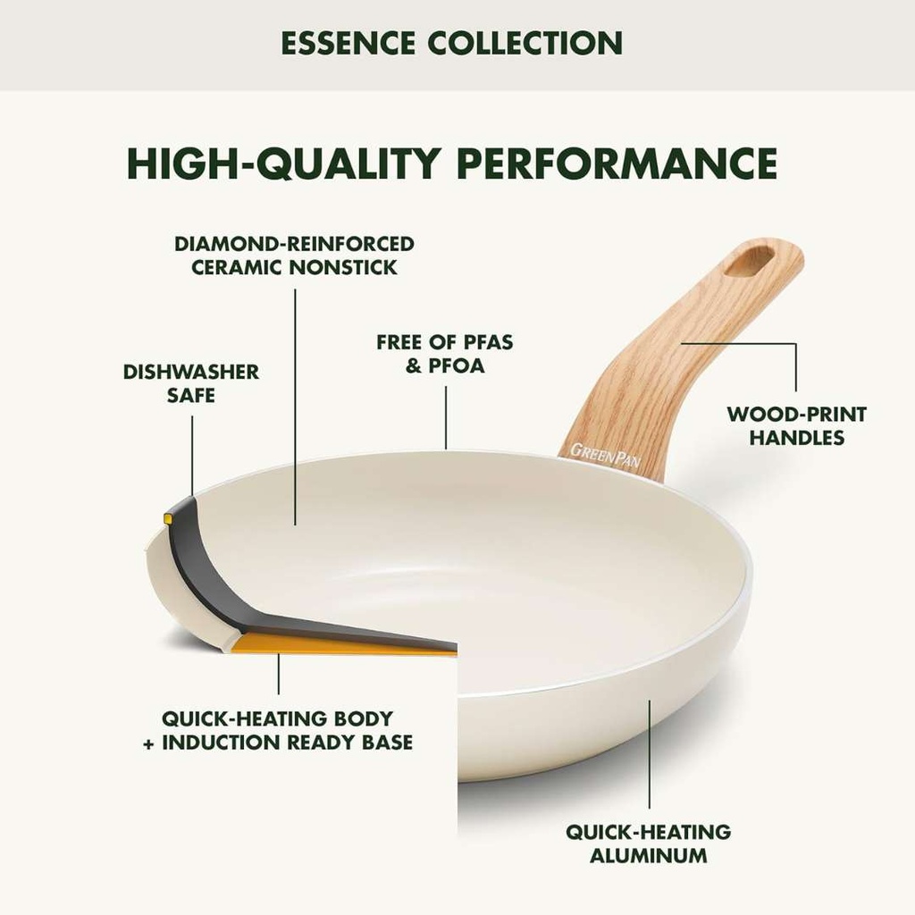 Greenpan Ceramic Cookware Set Taupe 10pc