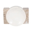 Marble Bowl With Onyx Marble Sides 10in