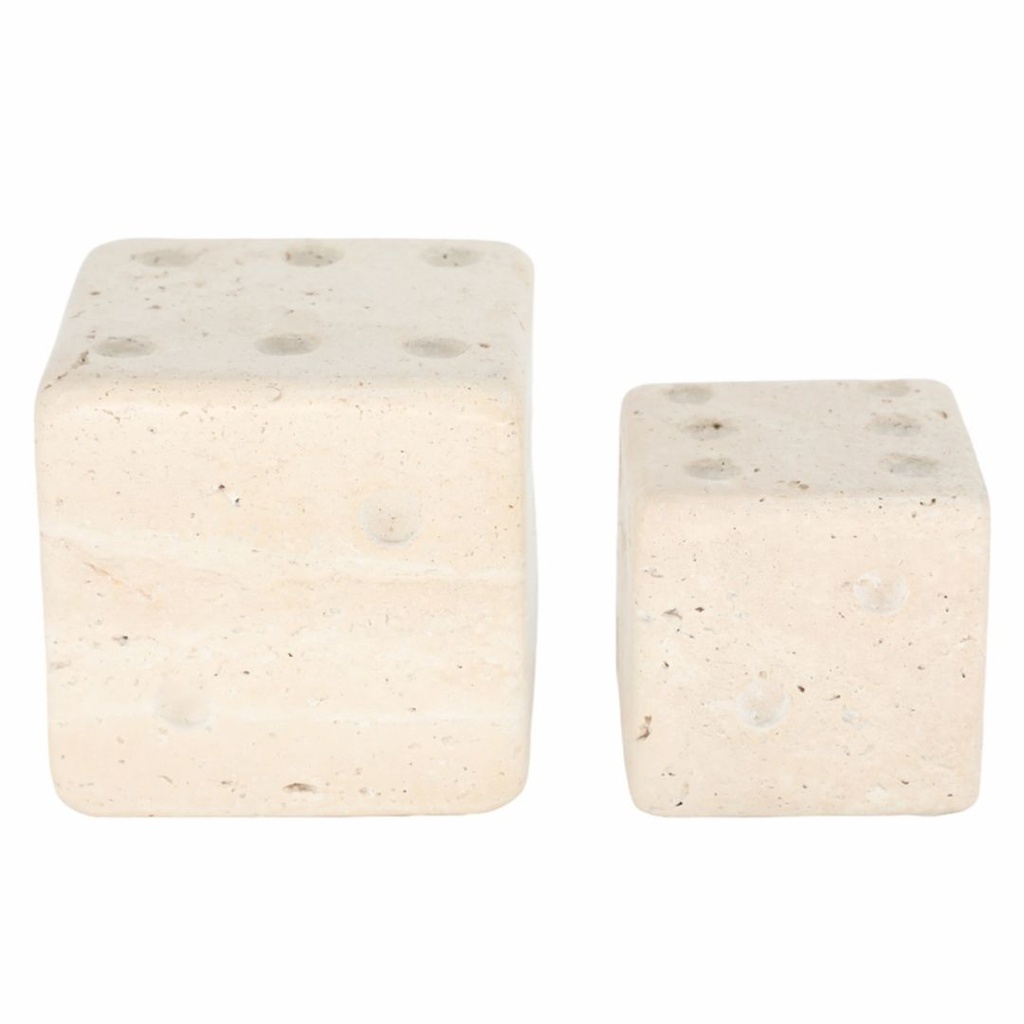 Mistry White Marble Dice 3in