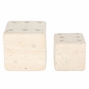 Mistry White Marble Dice 3in