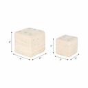 Mistry White Marble Dice 3in