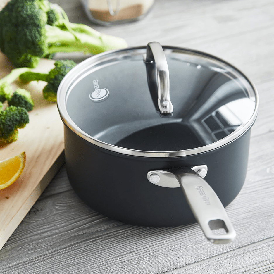 Greenpan Chatham Ceramic Covered Sauce Pan 3qt