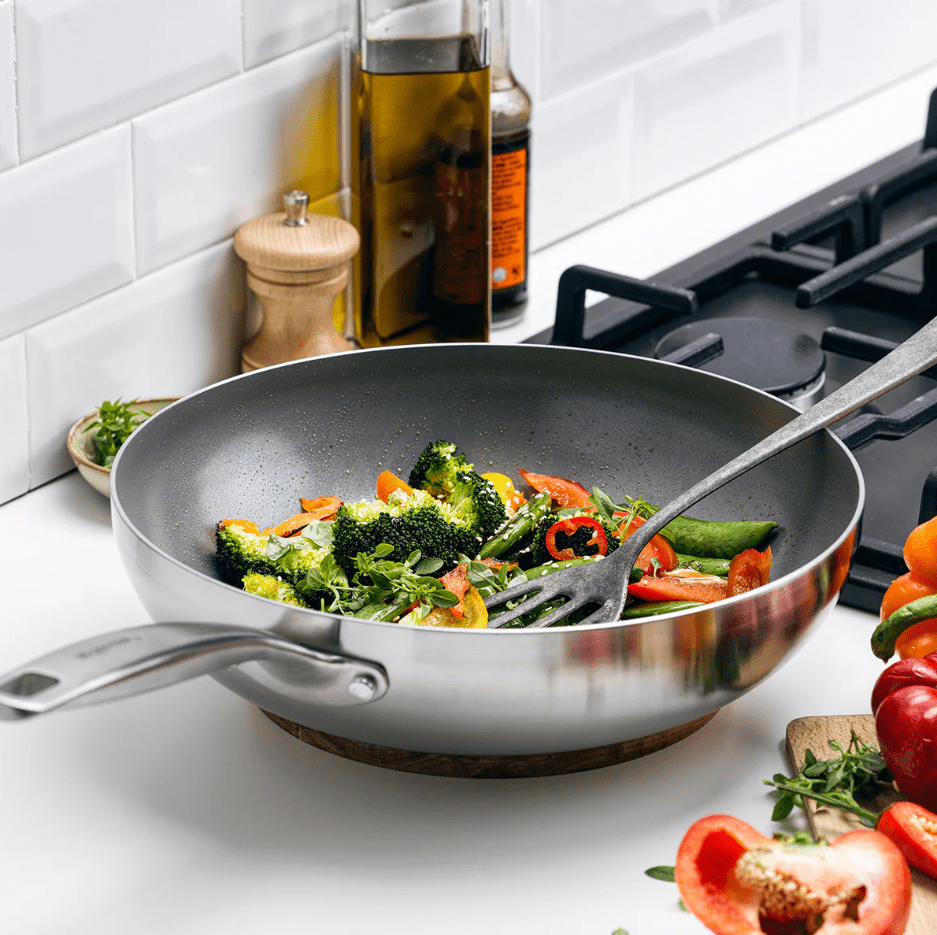 Greenpan Chatham Stainless Steel Wok 11in