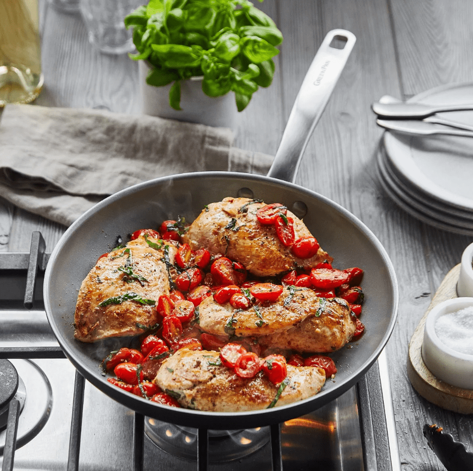 Greenpan Chatham Ceramic Open Frypan Set 8in & 10in