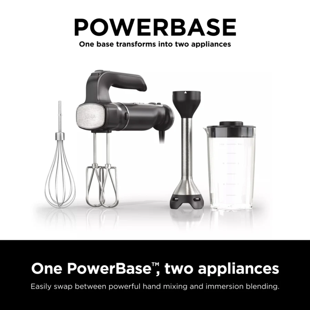 Ninja Foodi Power Mixer System Immersion Blender and Hand Mixer Combo