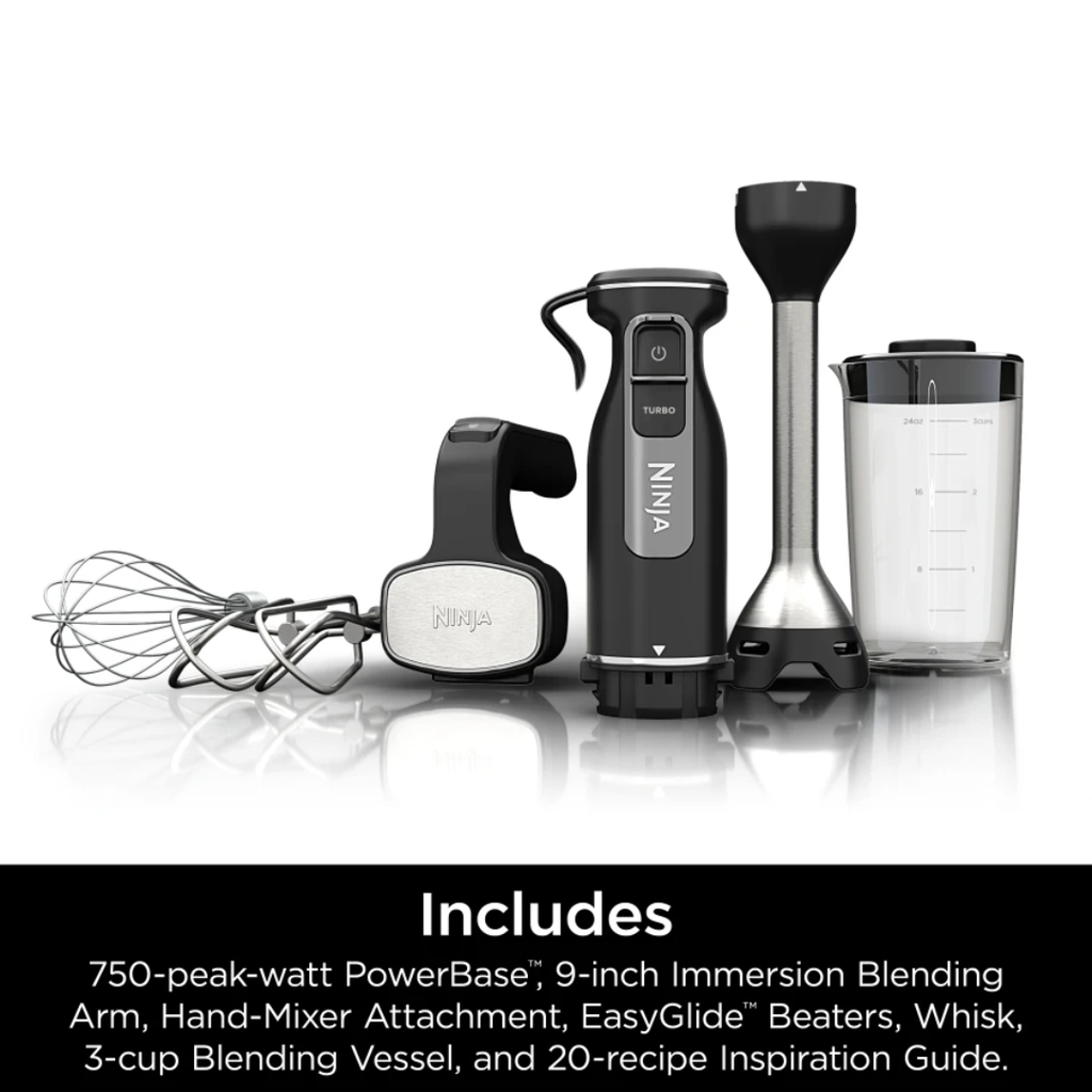 Ninja Foodi Power Mixer System Immersion Blender and Hand Mixer Combo
