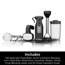 Ninja Foodi Power Mixer System Immersion Blender and Hand Mixer Combo