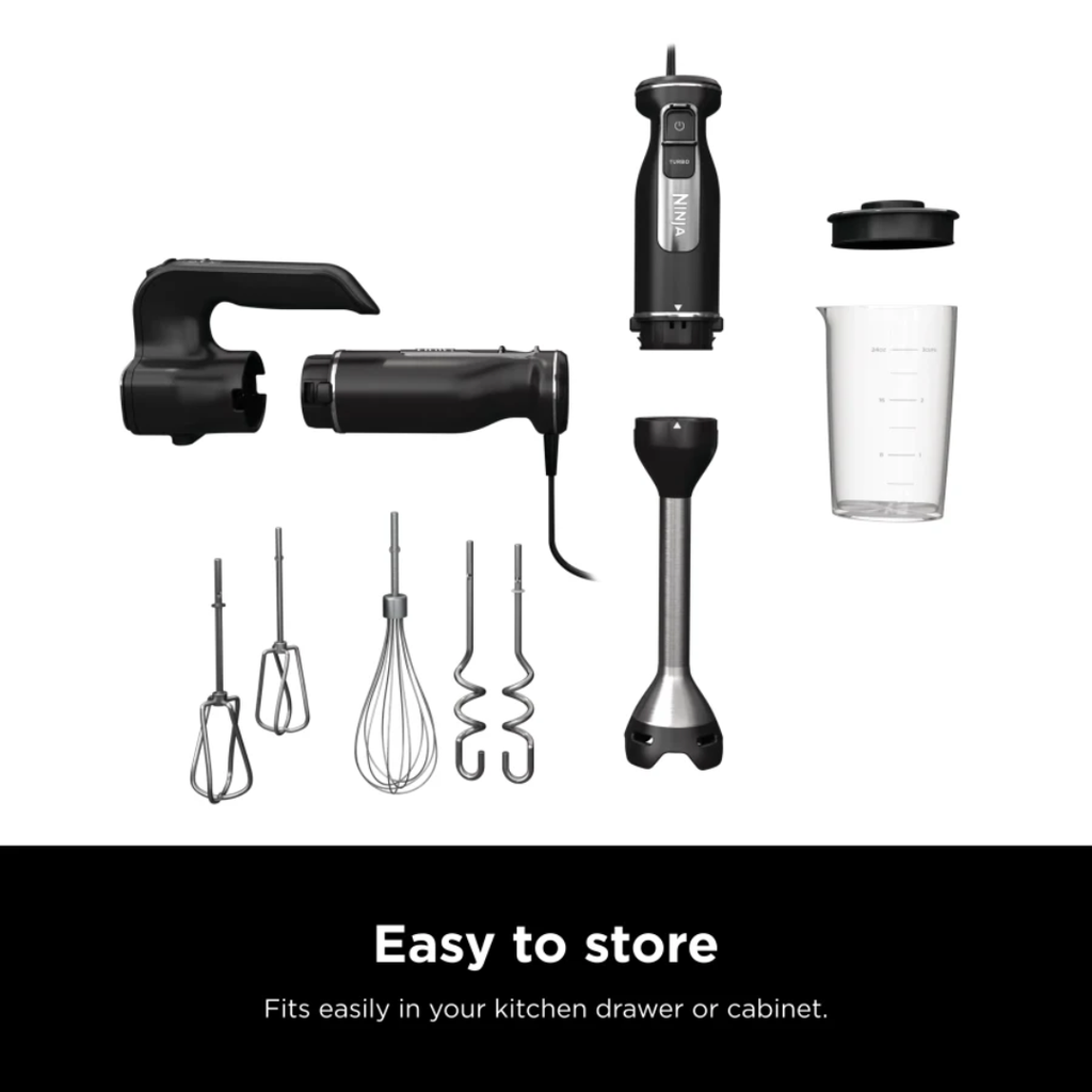 Ninja Foodi Power Mixer System Immersion Blender and Hand Mixer Combo