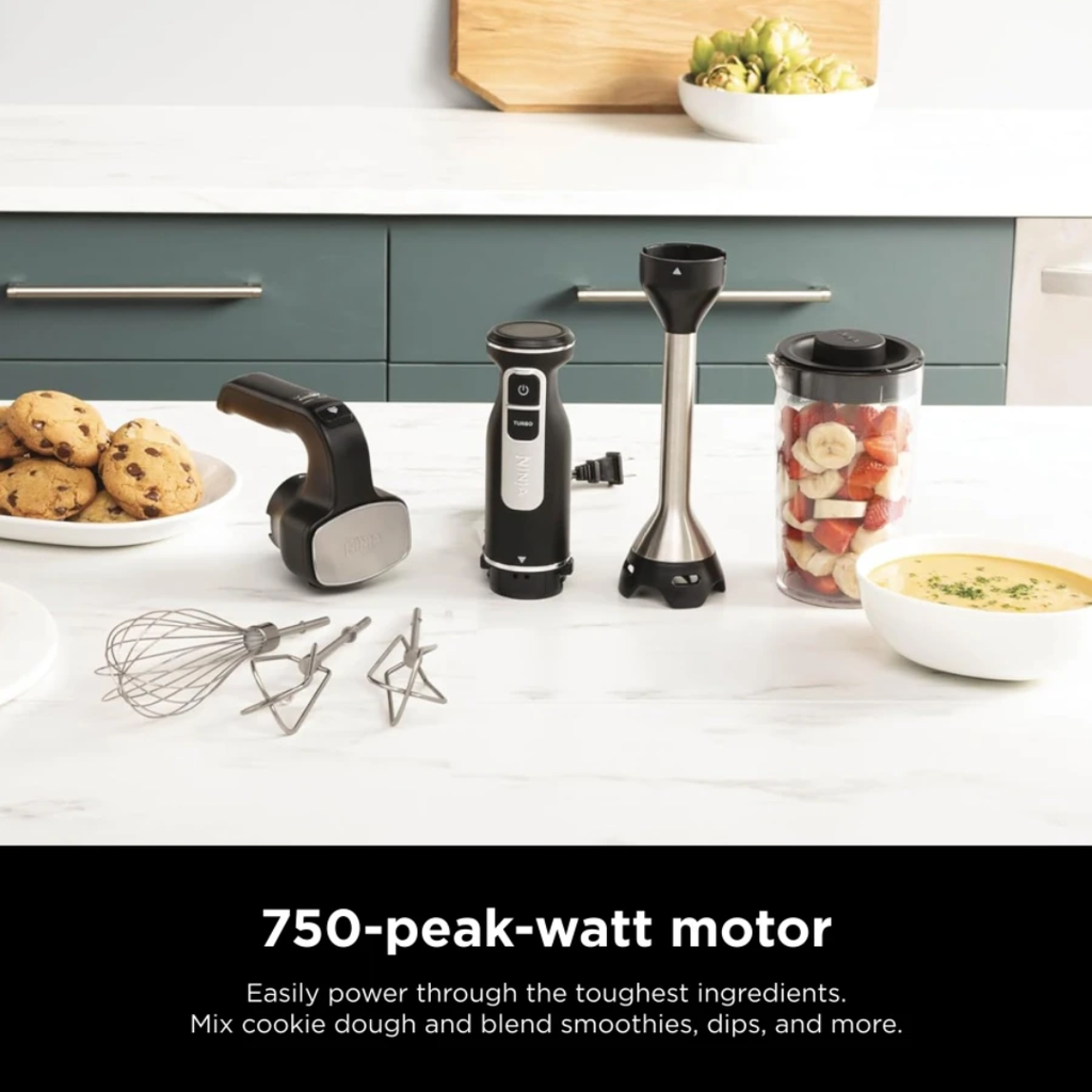 Ninja Foodi Power Mixer System Immersion Blender and Hand Mixer Combo