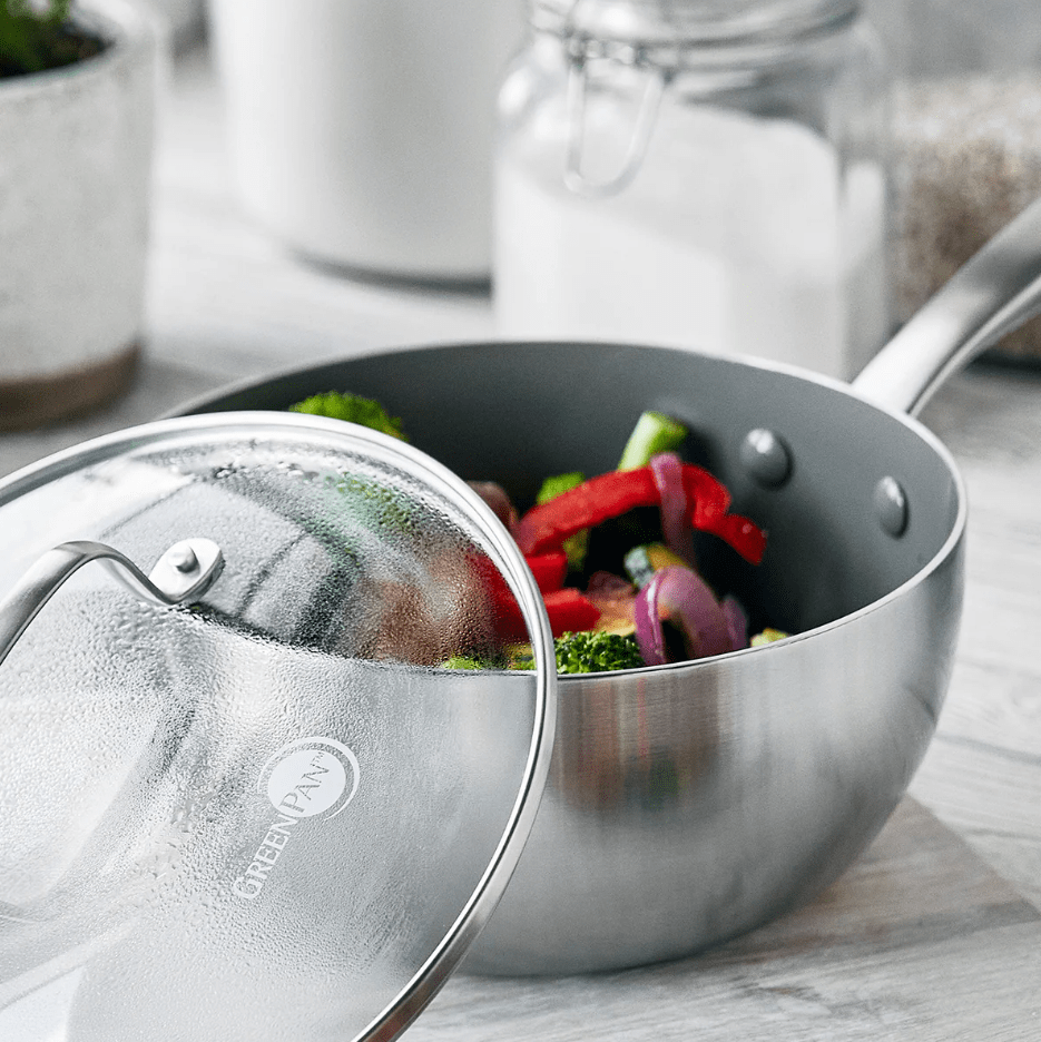Greenpan Chatham Stainless Steel Saucepan With Lid 2.5qt