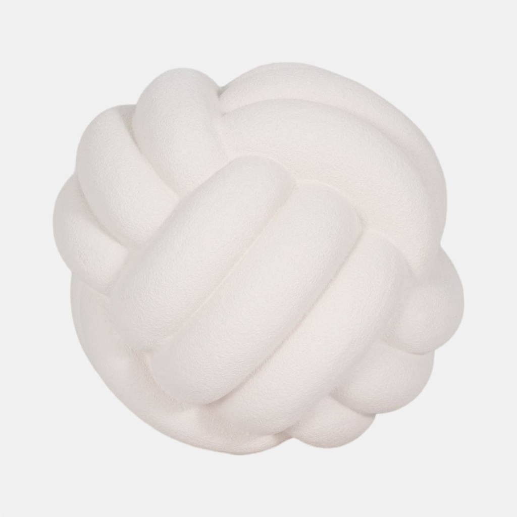 Rough Knob Orb White 5in