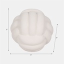 Rough Knob Orb White 5in