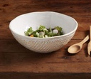 White Basketweave Bowl