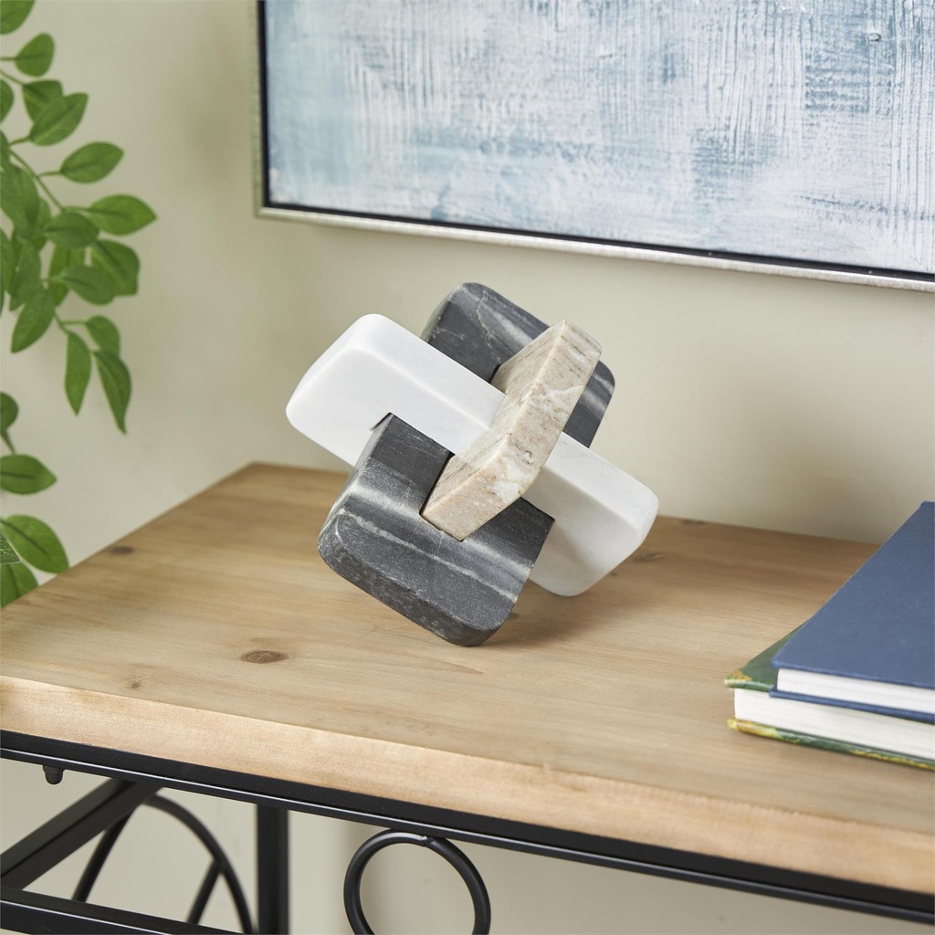 Marble Knot Link Sculpture Multi 7in