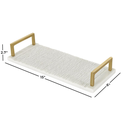 Marble Textured Tray With Gold Handles 15in