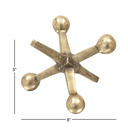 Metal Jack Sculpture Gold 5in