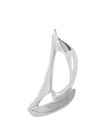 Metal Sailboat Sculpture Silver 8in