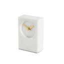 Minimalistic Marble Clock White 6in
