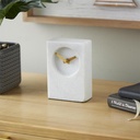 Minimalistic Marble Clock White 6in