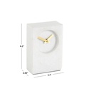 Minimalistic Marble Clock White 6in