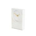 Minimalistic Marble Clock White 9in
