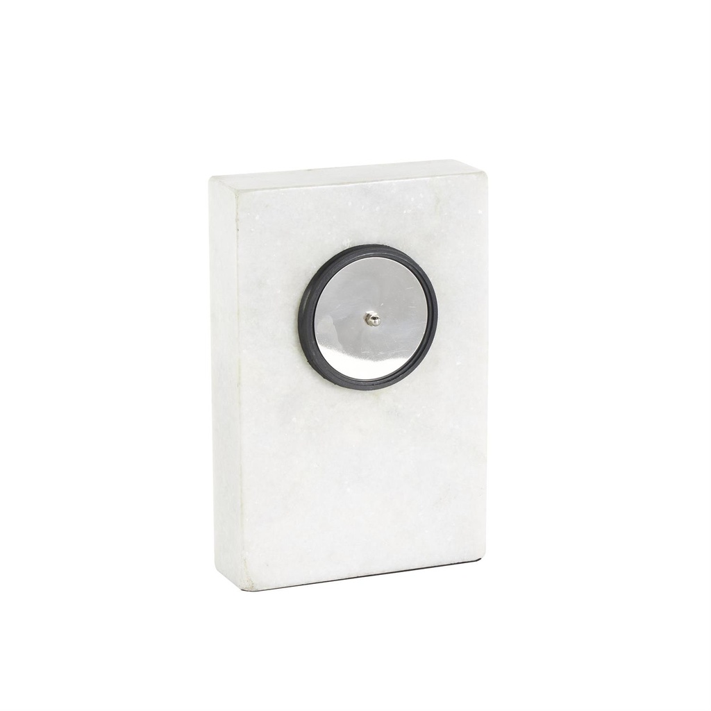 Minimalistic Marble Clock White 9in