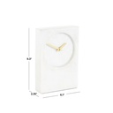 Minimalistic Marble Clock White 9in
