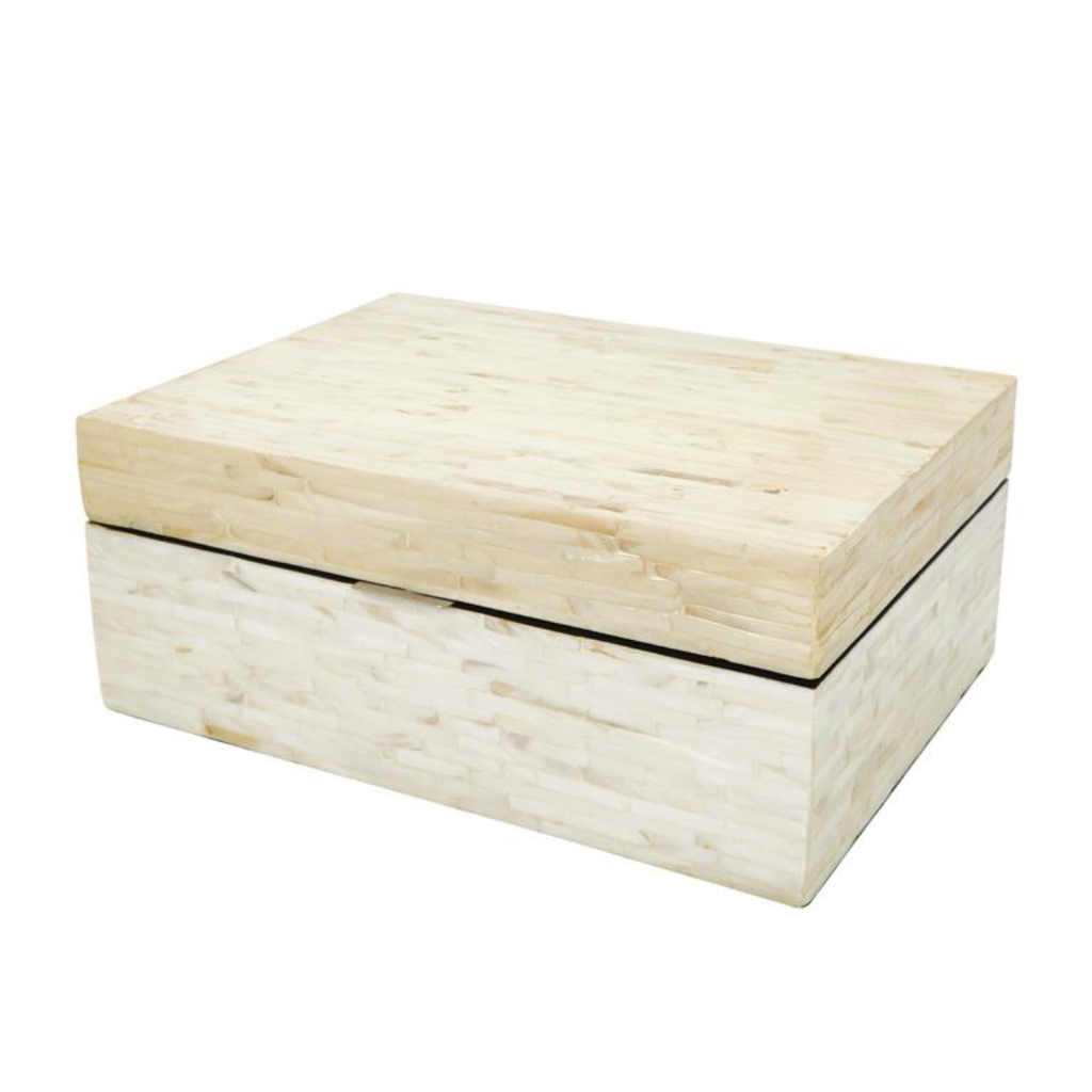Mother of Pearl Linear Mosaic Box Cream 12in