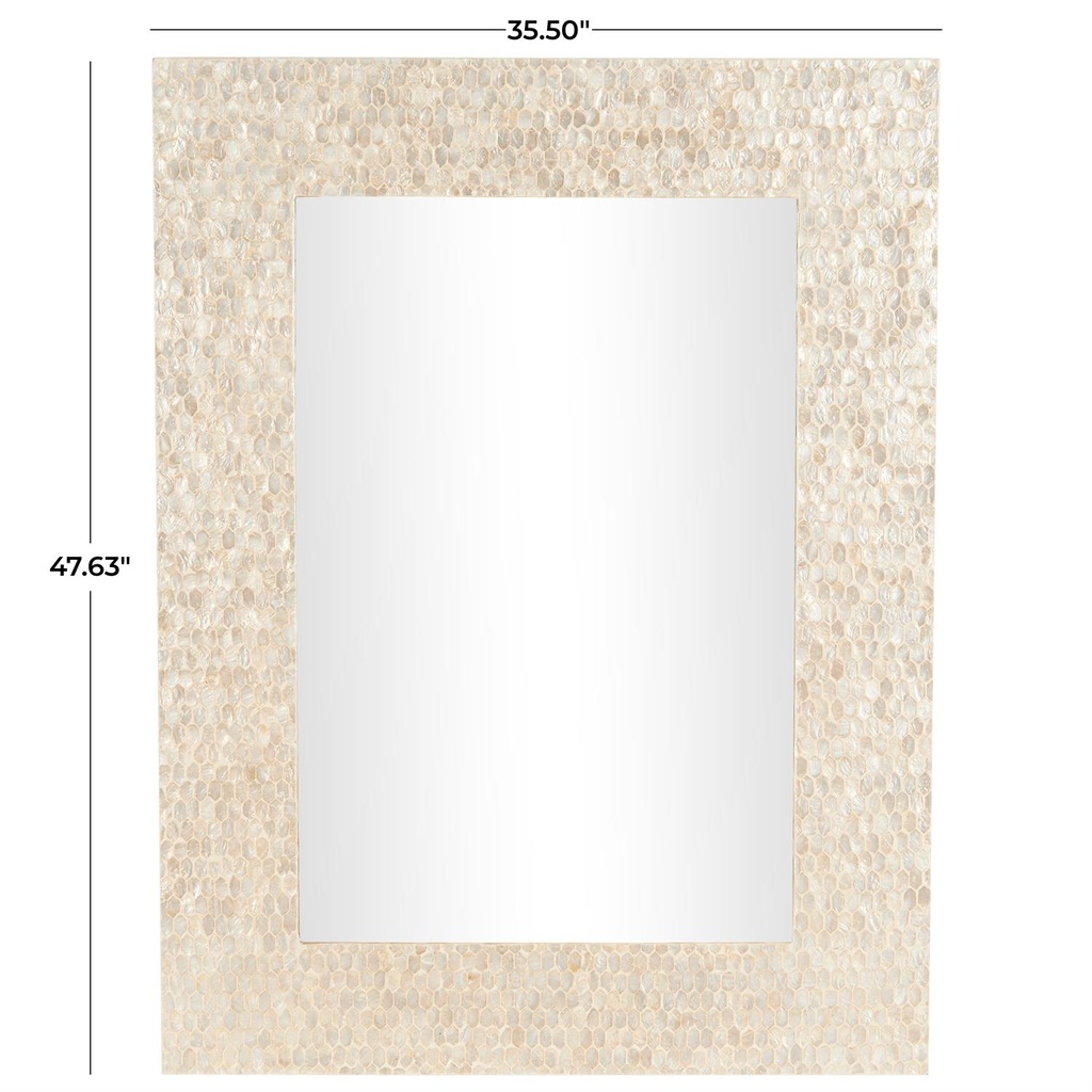 Mother of Pearl Mosaic Mirror 36x48in