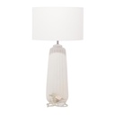 Ribbed Ceramic Table Lamp White 24in