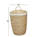 Seagrass Basket With Liner and Top 23in