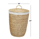 Seagrass Basket With Liner and Top 25in