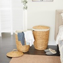 Seagrass Basket With Liner and Top 25in