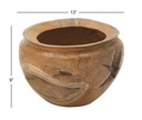 Teak Wood Live Edge Vase 13in