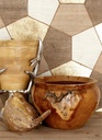 Teak Wood Live Edge Vase 13in