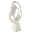 Textured Wave Sculpture With Elevated Base 19in