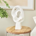 Textured Wave Sculpture With Elevated Base 19in