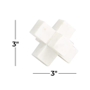 White Marble Jack Sculpture 3in