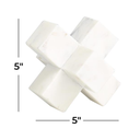 White Marble Jack Sculpture 5in