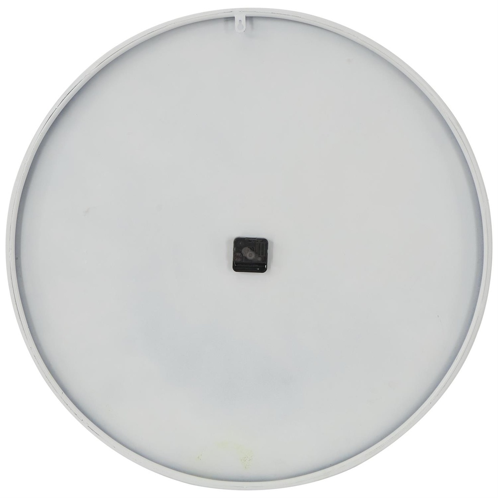 White Wall Clock with Gold Hands & Numbers 31in