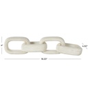 Wood Chain Link Sculpture Cream 18in