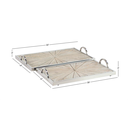 Wood Tray With Metal Frame 20in