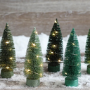Glitter LED Tree Displayer Medium Green 20pc
