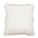 Fringed Tufted Sequin Pillow Cream Gold 18in