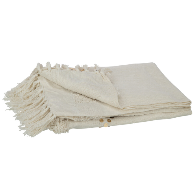 Fringes Tufted Sequin Throw 51x71in