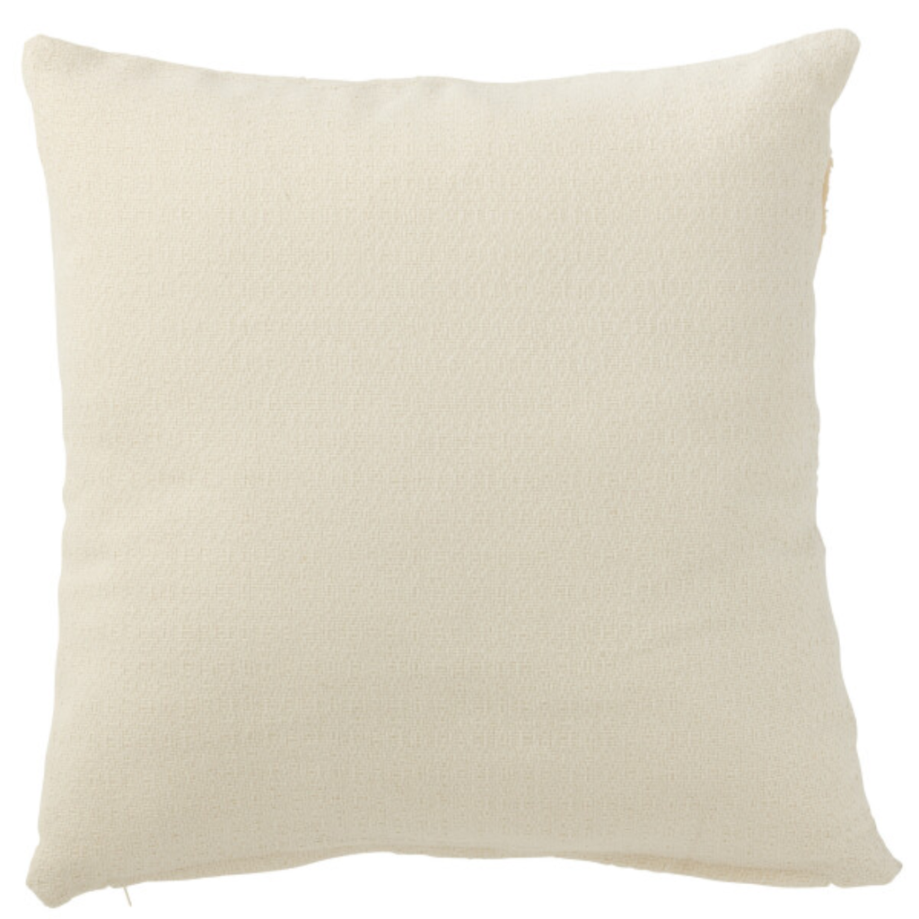 Leaf Applique Pillow Cream 17in 