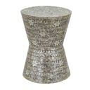 Capiz Accent Stool Grey