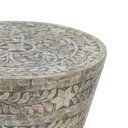 Capiz Accent Stool Grey