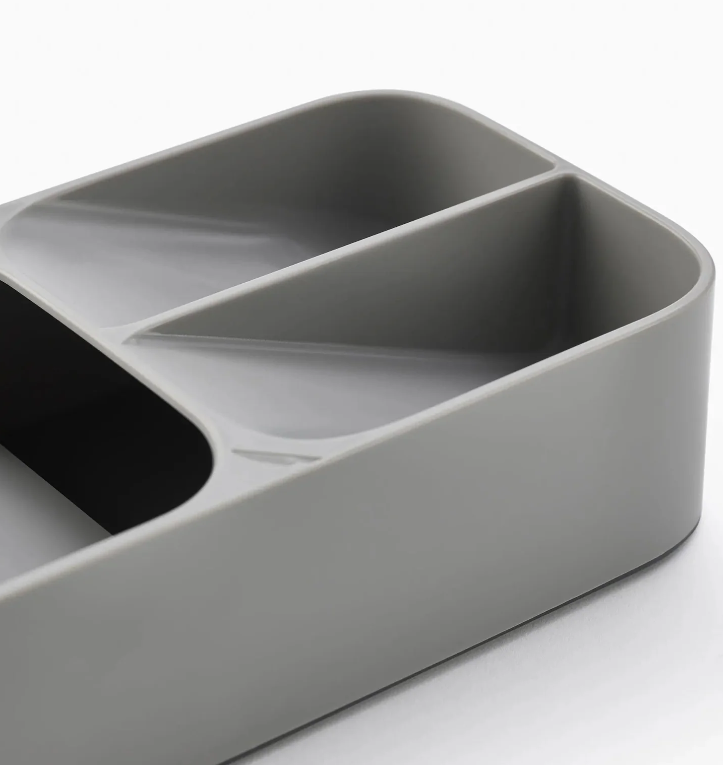 DrawerStore Compact Cutlery Organizer Grey