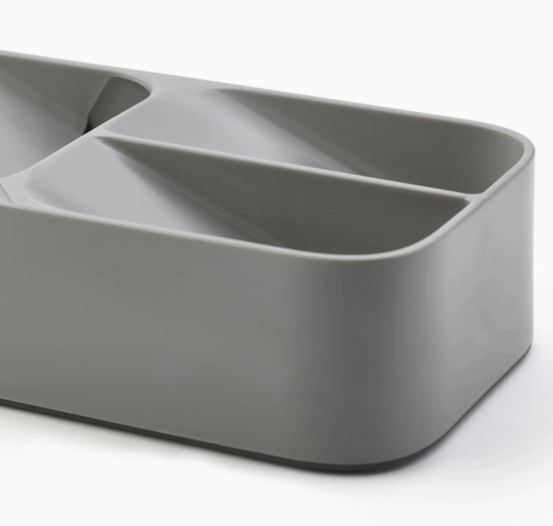 DrawerStore Compact Cutlery Organizer Grey